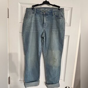 Old Navy Curvy Mid-Rise Women's Relaxed Fit Light Blue Jeans Size 8 Long